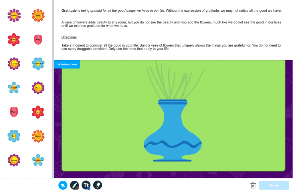 Nearpod Drag and Drop Social Emotional Learning SEL activity